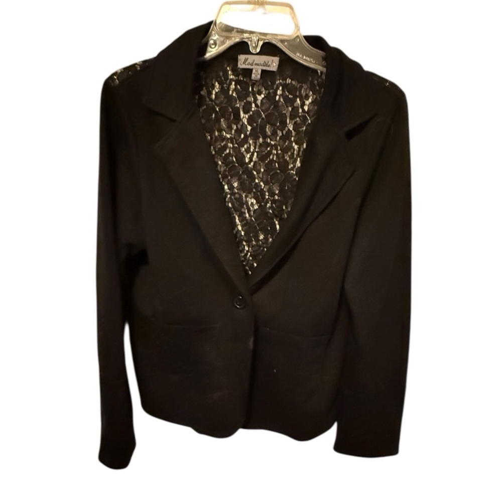 ModModele Black Blazer with Lace